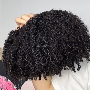 Nuovi Arrivi: <span class=keywords><strong>Extension</strong></span> per <span class=keywords><strong>Capelli</strong></span> <span class=keywords><strong>Afro</strong></span> Cambodgiani Ricci Crespi di Alta Qualità 4A 4B 4C, <span class=keywords><strong>Extension</strong></span> a Clip in Veri <span class=keywords><strong>Capelli</strong></span> Umani - Product Image 4