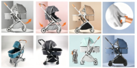 Poussette de voyage ultra compacte et légère pour bébés et tout-petits avec capote/poussette de voyage légère pour nourrissons