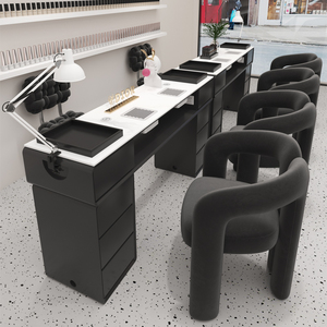 Juego <span class=keywords><strong>de</strong></span> <span class=keywords><strong>Mesa</strong></span> y Silla <span class=keywords><strong>de</strong></span> <span class=keywords><strong>Manicura</strong></span> Yicheng Beauty Serie Oscura, Estilo <span class=keywords><strong>de</strong></span> Lujo Ligero, <span class=keywords><strong>con</strong></span> Aspiradora, Lámpara UV, en Venta - Product Image 4