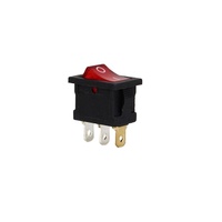 Venta caliente Mini interruptores basculantes 21*15mm negro 3 pines 6A 250VAC T125 55 interruptores basculantes