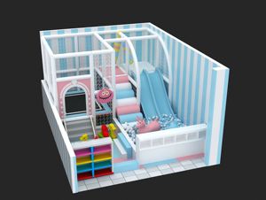 Small <b>Indoor</b> Honeycomb Soft Play Equipment for Kids Toddlers Plastic <b>Slide</b> Climbing Foam Playground Amusement for Coffee Shop - Product Image 5