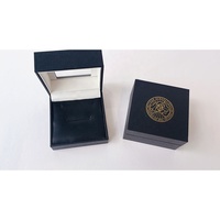 Boîte d'emballage de bijoux en cuir PU avec fenêtre transparente de luxe avec logo personnalisé bague pendentif collier bracelet