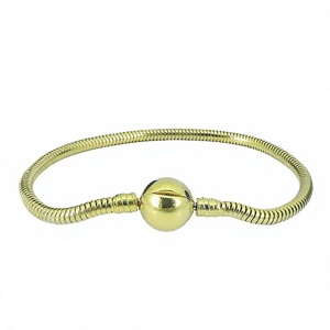 Bracelets tendance en argent sterling S925 plaqué or 14 carats avec breloques en fil d'or rose et zircon pour femme, bijoux cadeau DIY pour fête - Product Image 1