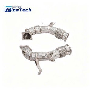 Tubería de Escape de Alta Calidad FlowTech SS304 con Protector Térmico para Audi R8 5.2L V10 2020+ - Product Image 1