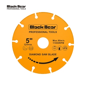 Cuchillas de <span class=keywords><strong>sierra</strong></span> de diamante, cortadora de diamante de 5 pulgadas, 125mm, color negro - Product Image 6