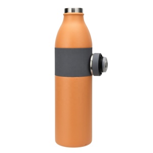 2024 Custom Logo 750ml Double Wall Magnetic Lid Vacuum Steel Water Bottle with Spoon Eco-Friendly Rubber Sleeve - Product Image 4