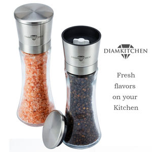 Nouvel ensemble moulin à sel et à poivre en acier inoxydable pour la maison - Product Image 1