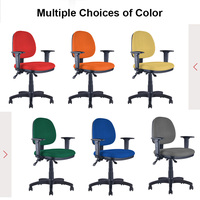 Chaise de bureau ergonomique moderne pivotante à dossier moyen en tissu, idéale pour le travail sur ordinateur, à prix abordable
