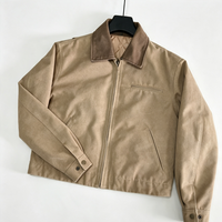 Veste de travail hiver robuste en toile pour homme, respirante, écologique, réversible, coupe-vent, broderie style urbain, effet vintage délavé, contrastée