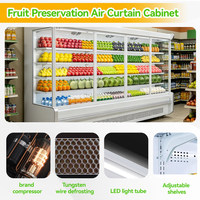 Lemari Pendingin Multideck Komersial dengan Lampu LED dan Konstruksi Kaca Pendingin Udara untuk Display Minuman Ritel