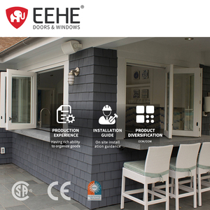 نوافذ أكورديون من الألمنيوم من EEHE، نوافذ زجاجية قابلة للطي للاستخدام في الشرفات - Product Image 1