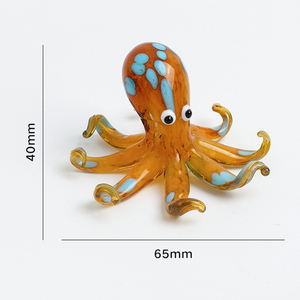 Décoration d'intérieur, décoration <span class=keywords><strong>de</strong></span> bureau, cadeau, décoration d'aquarium, figurine d'octopus en verre artisanal <span class=keywords><strong>de</strong></span> Murano - Product Image 3