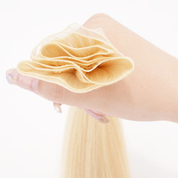 Extensions de cheveux chinois fines et invisibles Genius Weft, double trame, cheveux humains Genius Weft