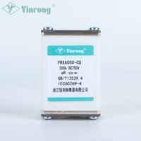 Fusible semi-conducteur compact Yinrong 750V en cuivre à faible I2T, limiteur de courant 80A-400A, haute vitesse, pour onduleur solaire et chargeur de VE