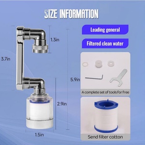 1440 °   Extensor de Grifo Giratorio con Filtro de Agua y Aireador para Fregadero, Cocina y Baño, 360° °   Accesorio de Pulverización Giratorio - Product Image 2