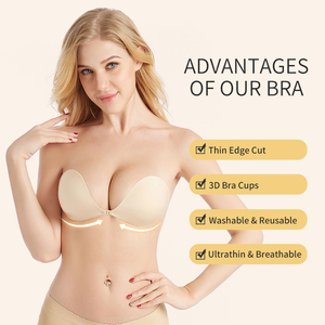 XB109 Nuovo <span class=keywords><strong>Reggiseno</strong></span> Invisibile in Silicone Magico, Impermeabile, Senza Spalline, Push-up - Product Image 3