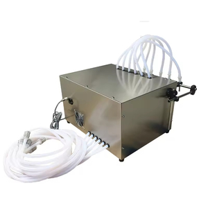 Mekanik içecekler için şarap, parfüm şişelenmiş su uçucu yağ Quantitativ 6-Head yarı otomatik sıvı dolum makinesi - Product Image 4