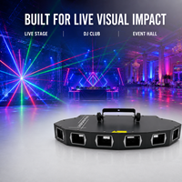 Projecteur laser RGB multicolore en forme d'éventail à 4/6 faisceaux, DMX512 ILDA, auto/son-actif, refroidissement par ventilateur, pour club, discothèque, bar, scène