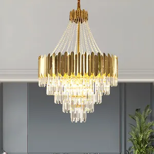 Europäische Vintage Lampa ras Luxus Kronleuchter Kristall große Hängelampe industrielle LED-Lampe