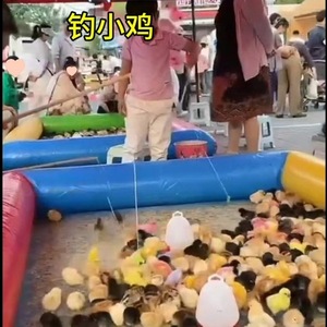 คันเบ็ดตกปลาแม่เหล็กสำหรับเด็กและสัตว์เลี้ยง ชุดกิจกรรมเกมส์บ่อไก่ ตลาดกลางคืน - Product Image 1