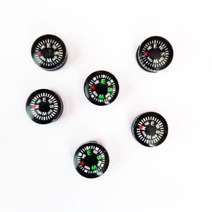 Miniature Compass 12mm Black ABS Pointer Dial Hiking Outdoor Navigation Tool - Product Image 4