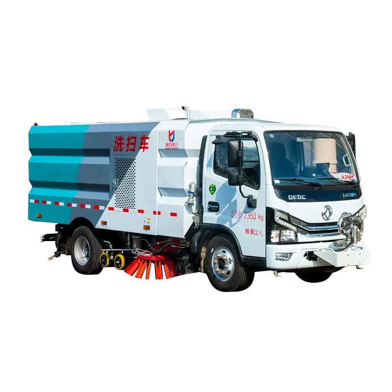 Camion della spazzatrice stradale di vuoto della polvere della strada del veicolo di spazzamento della via di lavaggio 5 m3