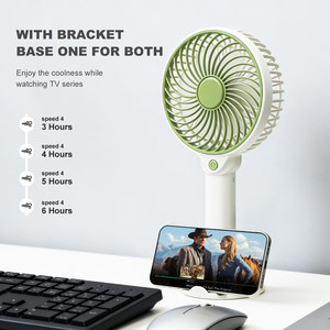 6'' 5-speed <strong>Handy</strong> Rechargeable Table Fan Portable Mini Fan Air Cooler Handheld Electric Fan with Phone <strong>Holder</strong> - Product Image 4