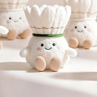 Jouet en peluche CE/ASTM pour grossistes, mignon et kawaii, en forme de balle de badminton assise, personnalisable, porte-clés en peluche, couleur personnalisée pour la décoration intérieure