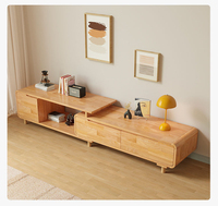 Massivholz TV-Schrank aus Eiche - Trendiger Luxus-TV-Ständer mit Stauraum und Schlichtem Design für Wohnzimmer
