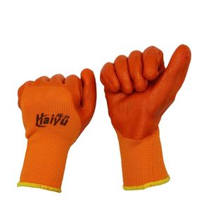 Guantes de trabajo de goma de PVC, guantes de nailon de lana cálidos y resistentes al desgaste - Product Image 3