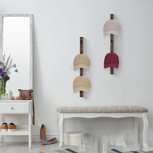 DS3015 Wall-Mounted <strong>Caps</strong> Display for Closet Door Laundry Wooden Hat Holder Hat <strong>Rack</strong> for Wall Baseball <strong>Cap</strong> Organizer Hanger - Product Image 3