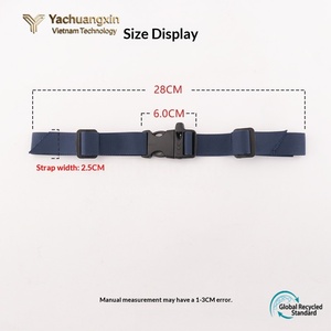 Adjustable 2.5cm Wide Anti-slip Buckle Chest <b>Strap</b> Children's School <b>Backpack</b> Sternum Release Belt Classic Trendy Fabric Design - Product Image 2