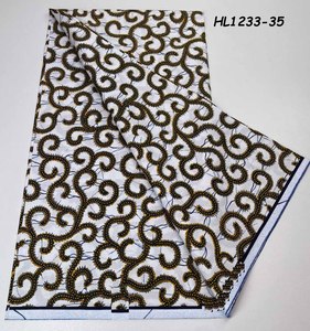 Nouveau design 2026 Tissu <span class=keywords><strong>pagne</strong></span> africain hollandais style Nigeria 100% Coton Écologique Dentelle sexy 6 Yards Sacs et Chaussures - Product Image 4
