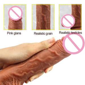 Heizbarer Anal- und Vaginal-Silikon-Dildo <span class=keywords><strong>Vibrator</strong></span> mit Fernbedienung, Weich, Wasserdicht IPx6, 450g, Lesbische Sexspielzeuge für Frauen - Product Image 4