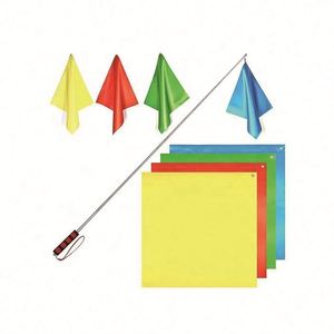 2025 New Link Custom Logo Polyester Fabric Training Horse Flag Whip Tour Guide Flag With Retractable Telescoping <b>Pole</b> <b>Hook</b> Stick - Product Image 2