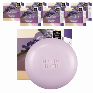Collezione Originale Happy Bath, Set di 8 Saponette alla Lavanda da 90g, Forma Solida Idratante, Prezzo Scontato - Product Image 1