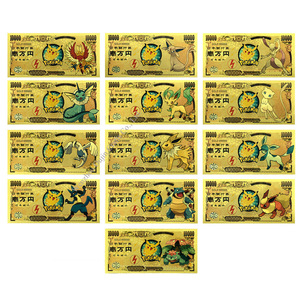 2026 Penjualan Terlaris US Pocket Monster 13 Desain Uang Kertas Berlapis Emas 24K untuk Koleksi - Product Image 1