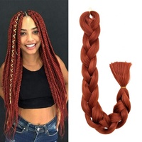 Extension Capillaire Tressée Fujia Africaine Couleur Pure 165g 82 Pouces en Fibre Synthétique Ultra Expression Résistante à la Chaleur