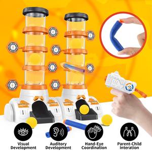 <span class=keywords><strong>Jouet</strong></span> de tir à la cible double pour garçon, sport en plein air et en intérieur, fléchettes en mousse EVA douces, jeu de tir, cylindre - Product Image 3