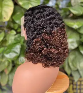 12A-Grad Super doppelt eingezogene rohe echthaar-Perücken römisch lockig 13x4 Spitzen frontale vietnamesische Haarperücken für schwarze Frauen