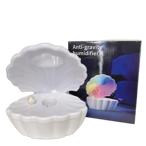 크리에이티브 선물 새로운 트렌드 3-in-1 반중력 쉘 무선 베이스 블루투스 스피커 RGB LED 가습기 5W 미니 데스크탑 장치 DC - Product Image 1