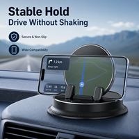 Support de téléphone pour console centrale de voiture avec charge sans fil et navigation, fixation automatique, chargeur adhésif en plastique