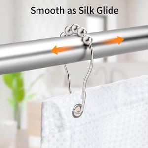 EWANG Wholesale Bathroom Products <b>Shower</b> Curtain Hooks Each Set of 12Pcs - Product Image 2