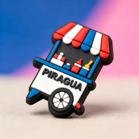 Achetez des décorations de chaussures en PVC souple et amusantes avec slogan PR, accessoires DIY, breloques pour coques de téléphone, ornements de chaussures sur le thème de la culture de Porto Rico