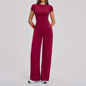 Conjunto Deportivo de Pantalones Acampanados y Camiseta sin Mangas para Correr al Aire Libre, Gimnasio y Yoga, Gran <span class=keywords><strong>Venta</strong></span> 2026 - Product Image 5