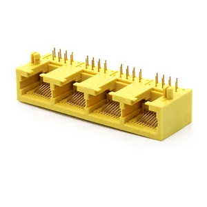 Соединитель RJ45 с несколькими портами 5622 1X4 порт 8P8C гнездовой монтаж PCB Модульный разъем RJ45