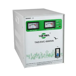 Wenba hiển thị kỹ thuật số SVC duy nhất giai đoạn 220V 1KVA 2KVA 3KVA 5KVA tự động servo loại điện áp ổn định