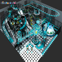 Rish nouvelle conception aire de jeux intérieure personnalisée avec grand toboggan équipement de trampoline extérieur intérieur