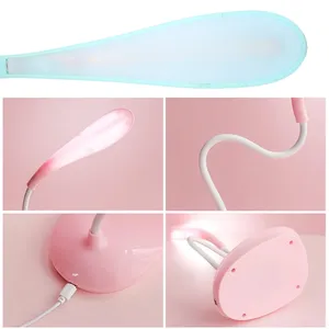 Lampe de table à 3 niveaux de luminosité, tactile, à intensité variable, rechargeable, commande tactile, portable, lumière blanche, sans fil, flexible - Product Image 4
