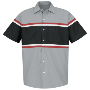 Camisa <span class=keywords><strong>de</strong></span> <span class=keywords><strong>trabajo</strong></span> <span class=keywords><strong>de</strong></span> manga corta con franja reflectante <span class=keywords><strong>de</strong></span> alta visibilidad, <span class=keywords><strong>de</strong></span> algodón, con medio cierre <span class=keywords><strong>de</strong></span> botones, para servicio automotriz y agricultura, venta al por mayor con logotipo. - Product Image 1